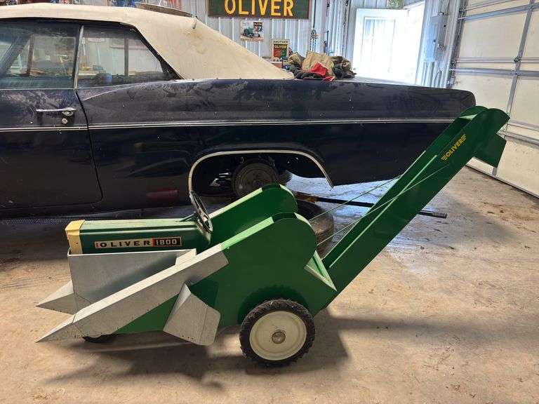 Oliver 1800 Pedal Tractor and Mounted Corn Picker image