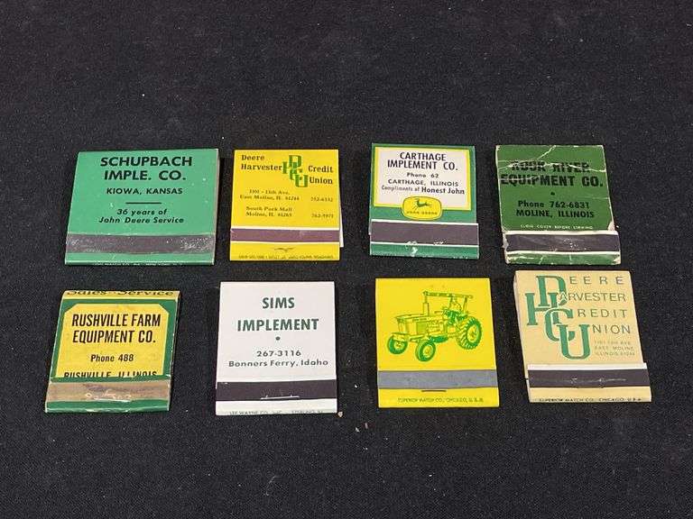 (8) John Deere Matchbooks