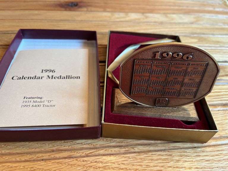 (4) John Deere Calendar Medallions