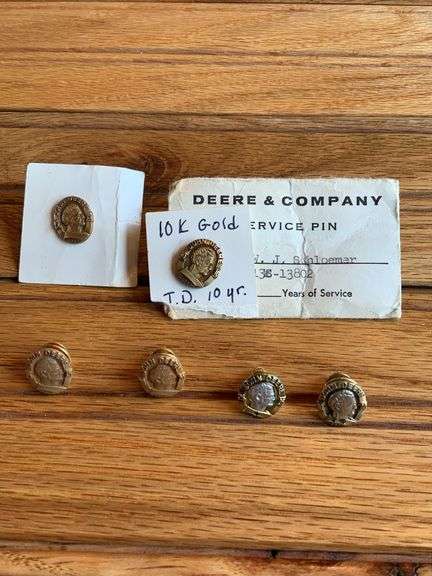 (6) John Deere 5, 10, 15, 20, 25, 30 Year Service Pins image