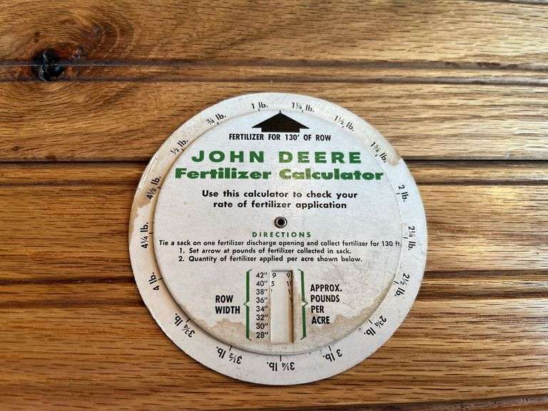 John Deere Fertilizer Calculator image