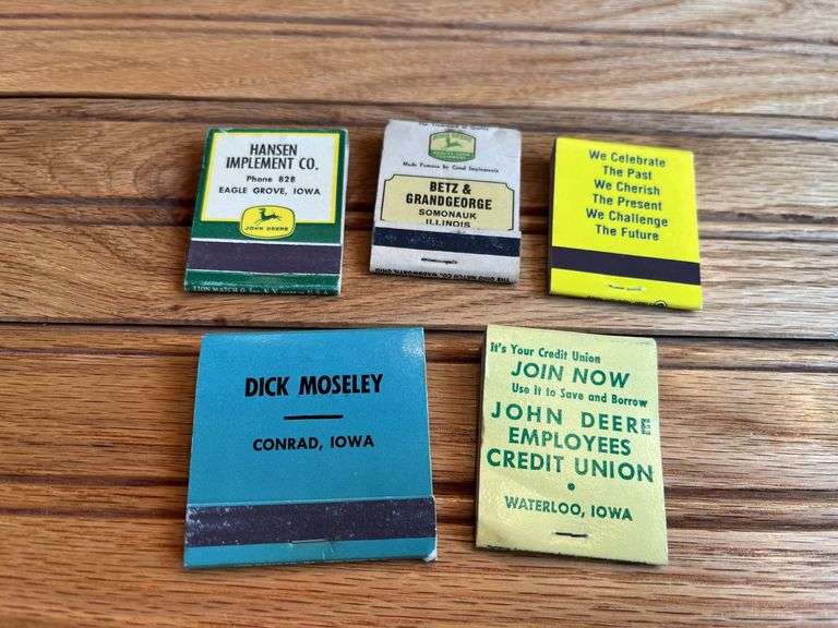 (5) John Deere Matchbooks