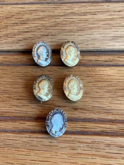 (5) John Deere 5, 10, 15, 20, 25 Year Service Pins image