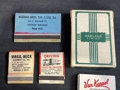 (8) Industrial Matches + Playing Cards