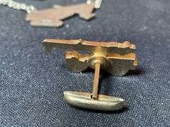 (5) Industrial Tie Chains, Tie Clip, Key Chain, Cuff Link