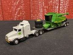 1/64 John Deere Combine on Semi Customized