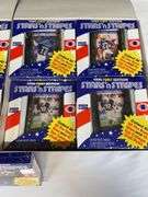 (2) 1990 Asher Candy Stars 'N Stripes Football First Edition Retail Box