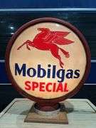 Double Faced Mobilgas Metal Globe