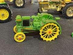 (8) 1/43 John Deere Tractors + Implements Ertl