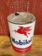 (6) Mobiloil Cans