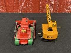 (2) Blaw Know Crawler + Coles Crane Dinky