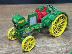(2) 1/16 John Deere Waterloo Boy + Gilpin Plow