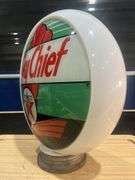Texaco " Sky Cheif" Narrow Body Glass Gas Globe