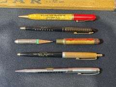 (7) Caterpillar Pens, Pencils, Yardstick, Envelope