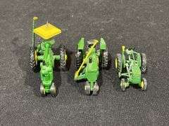 (3) 1/64 John Deere Tractor w/Mowers Customized