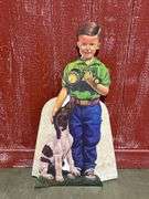 John Deere Boy Holding Tractor Display Ertl