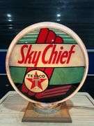 Narrow Body Texaco "Sky Cheif" Glass Pump Globe