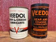 (4) Veedol Oil Cans