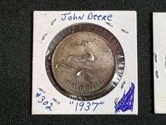 (2) John Deere + Syracuse Chilled Plow Coins