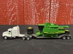 1/64 John Deere Combine on Semi Customized