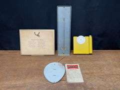 (5) Thermometers, Rain Gauge, Notebook