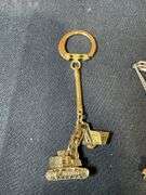 (5) Industrial Tie Chains, Tie Clip, Key Chain, Cuff Link