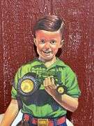John Deere Boy Holding Tractor Display Ertl