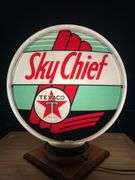 Narrow Body Texaco "Sky Cheif" Glass Pump Globe