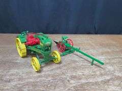 (2) 1/16 John Deere Waterloo Boy + Gilpin Plow
