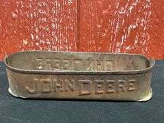 (3) John Deere Oil Can, Planter Lid, Toolbox