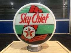 Texaco " Sky Cheif" Narrow Body Glass Gas Globe
