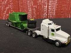 1/64 John Deere Combine on Semi Customized