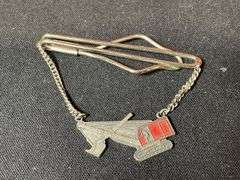 (5) Industrial Tie Chains, Tie Clip, Key Chain, Cuff Link
