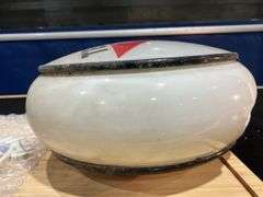 White Outlined Texaco Glass Gas Globe