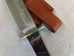 Case Rio Grand Buffalo Horn Repro Fixed Blade Camp Knife W/ Sheath