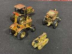 (4) 1/64 John Deere Gold Tractors Ertl