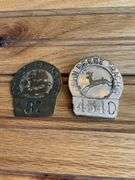 (2) John Deere Tractor Employee Badges