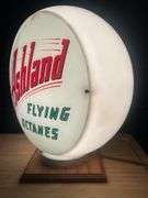 Ashland Flying Octanes Glass Gas Globe
