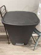 Trash Bin, Stool, and Rolling Cart