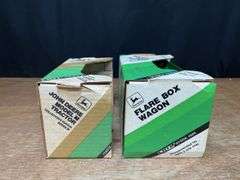 (2) 1/16 John Deere M + Wagon NIB Ertl
