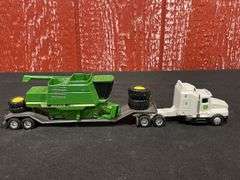 1/64 John Deere Combine on Semi Customized