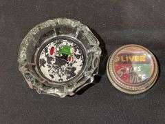 (2) Oliver Ashtray + Paperweight