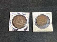(2) John Deere + Syracuse Chilled Plow Coins