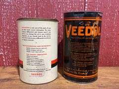 (4) Veedol Oil Cans
