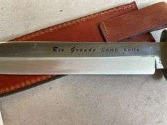 Case Rio Grand Buffalo Horn Repro Fixed Blade Camp Knife W/ Sheath