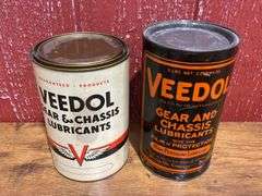 (4) Veedol Oil Cans