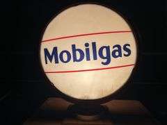 Double Faced Mobilgas Metal Globe