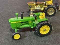 (8) 1/43 John Deere Tractors + Implements Ertl