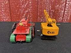 (2) Blaw Know Crawler + Coles Crane Dinky