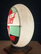 Narrow Body Texaco "Sky Cheif" Glass Pump Globe
